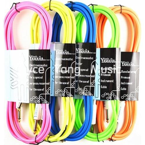 10ft 3m Colour Electric Guitar Cable Profession Instrument Cable Low Noise Shielded Free Shipping Wholesales