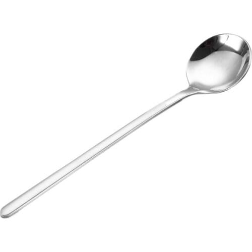 6 X Scoop L17.4 Cm,W 3 Cm Stainless Steel Spoon Long Handle Dessert Tea Spoon Kitchen Accessorie In Stock