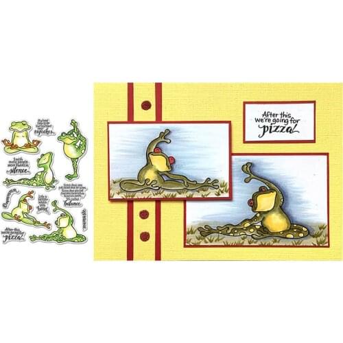 Frog Yoga Clear Stamps for DIY Scrapbooking Crafts Cards Making Decor Transparent Stempels New Silicone Seal