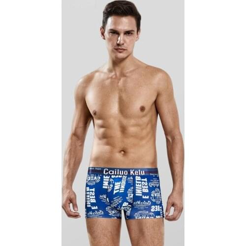 Mens Panties Man Boxers Swimming Cloth Breathable Fashion Print With Airvent Sexy Penis Pouch Underwear Briefs For Boys L-4XL
