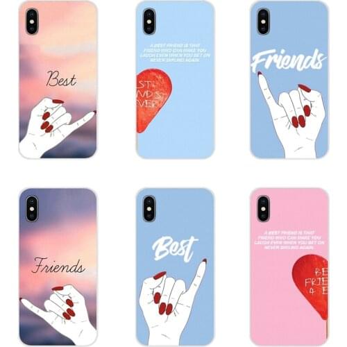 Soft Transparent Skin Cover For Samsung A10 A30 A40 A50 A60 A70 M30 Galaxy Note 2 3 4 5 8 9 10 PLUS best sisters and best friend