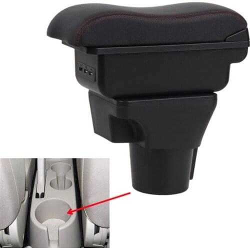 For Kia Rio armrest box central Store content Storage box kia armrest box with cup holder ashtray products USB interface