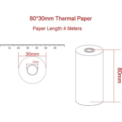 5Pcs 80x30MM Thermal Receipt Paper Roll For Mobile 80MM POS Thermal Printer 87HE