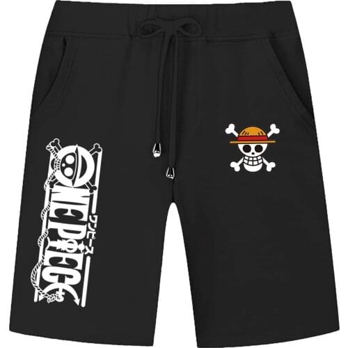 Summer Funny Print Shorts Men Cotton Goku Black Hot Pockets Waistband Mens Shorts Knee Fashion Sweatpants Casual