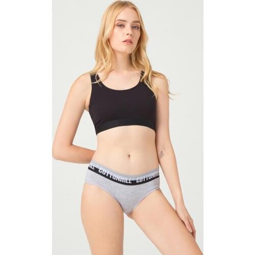 Sporty And Sexy Thick Elastic Cotton Panties Hipster Briefs Underwear For Women