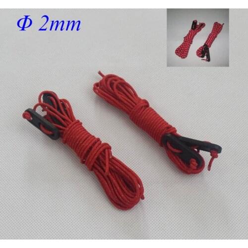 Diameter2 mm reflective 4 pieces/pack 2.4 meters/pcs long outdoor camping tent tarp guide ropes