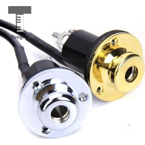 Tooyful High Quality 1Pc Chrome/Golden End Pin Jack Socket for Professional Acoustic Guitar Pickup Strap Endpin Replacement Acce