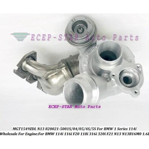 Turbo MGT1549ZDL 820021-5001S 820021 11627645758 11627633925 11627645759 For BMW 114i 116i F20 118i 316i 320i F21 N13B16M0 1.6L