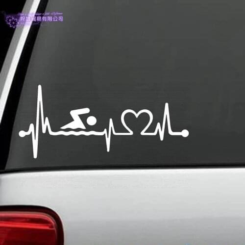 Blood Swimming Wall Sticker Vinyl Swim Wall Decals Pegatina Decor Mural Home Decoration Sticker Pulse Swimmer Car Decal