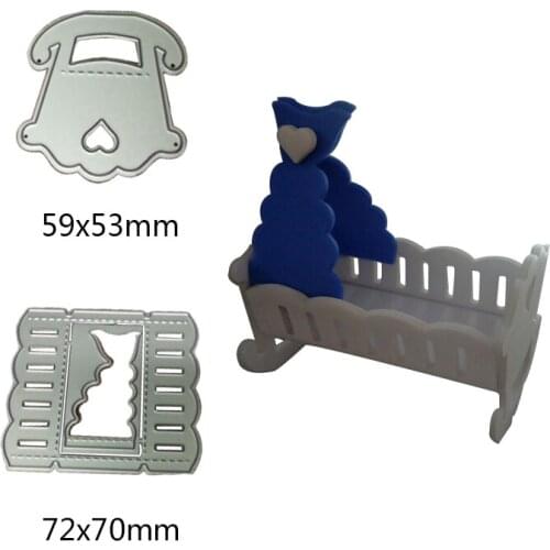 Baby Bed Stencil Metal Cutting Dies Cut Practice Hands-on DIY Scrapbooking Photo Album Paper Card Craft dies