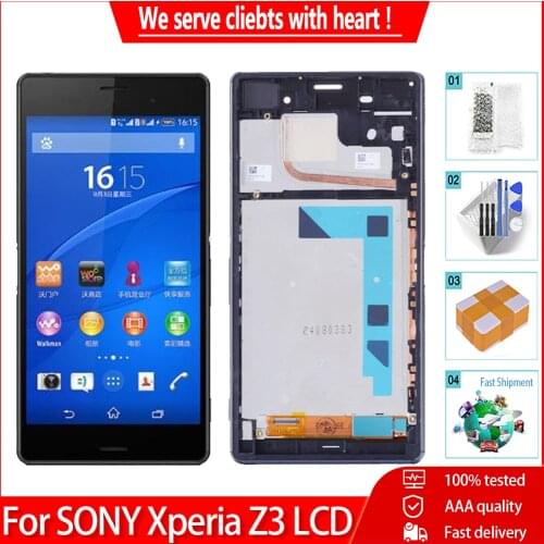 5.2'' AAA Quality For SONY Xperia Z3 D6603 D6633 D6653 L55T LCD Display Touch Screen Digitizer Assembly Replacement Parts