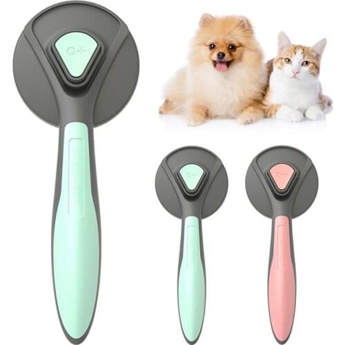 1pc 19cm Pet Brush Cleaning Professional Pet Grooming Brush Flea Shedding Puppy Cleaning Brushes Hair Trimmer