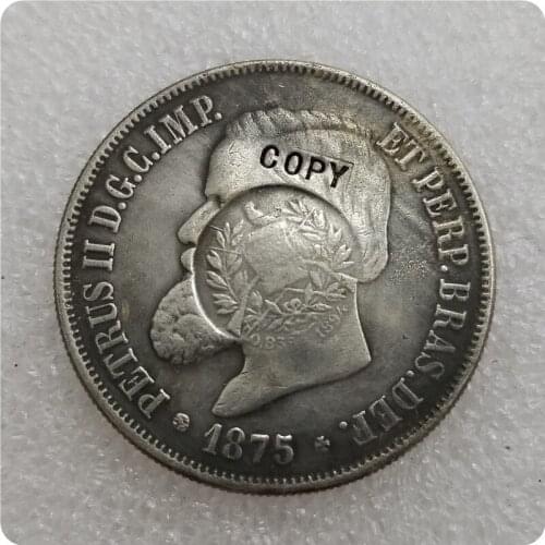 1875 BRAZIL 2000 REIS COPY