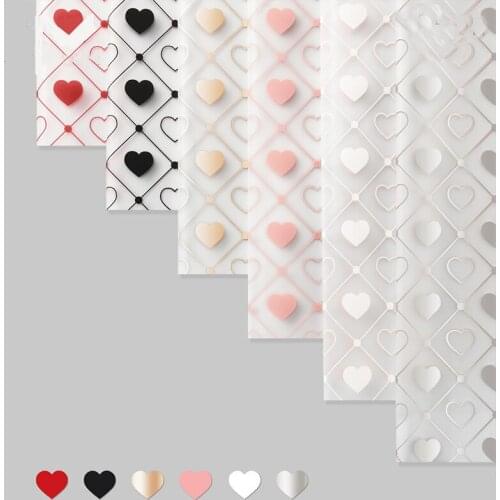 20pcs New Love Jelly Film Matte Flower Paper Rose Flower Packaging Transparent Floral Packaging Material