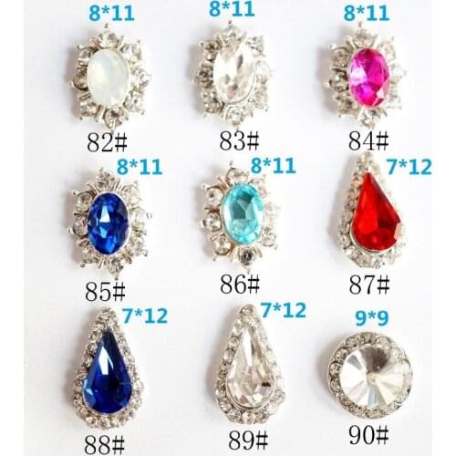 Free Shipping Wholesale 100pcs/lot Rhinestone Flatback Button Nail Art Crystal Stone Invitation Rhineston Button DIY BT91913