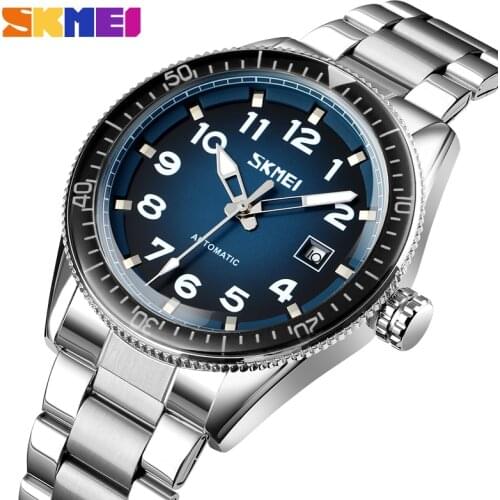 SKMEI Automatic Watch Men Luxury Mechanical Watches Stainless Steel Original Brand Watches Date Display Clock Montre Homme 9232