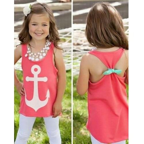 Baby Tops Children Vest girls Summer T Shirts Girls Tank 2016 Fashion Printed Toddler Tees T-Shirt Clothing
