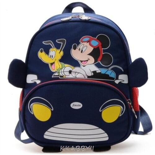 Disney New Cute Unisex Mickey Mouse Backpack Minnie children School Bags Boys and Girls Cartoon Shaped schoolbag baby kids bag