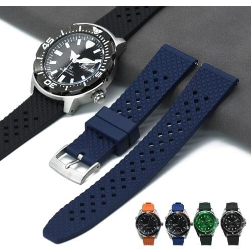 Uniquely Designed Fluorine Rubber Strap New Honeycomb Bracelet Quick Release Watchband 18mm 20mm 22mm For Each Brand Watchs Band