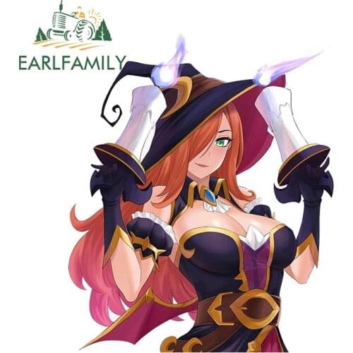 EARLFAMILY 13cm x 10.8cm for League of Legends Miss Fortune Car Stickers and Decals Windshield Laptop Waterproof DIY Decoration