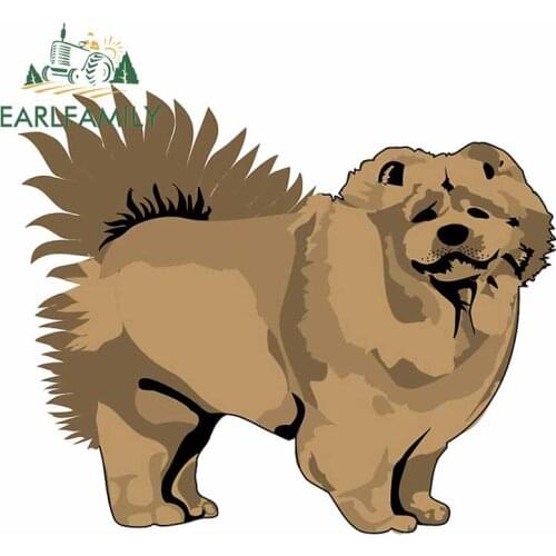 EARLFAMILY 13cm x 11.2cm for Cuddle Me Dog Chow Chow Car Stickers VAN Refrigerator Decal Windshield Waterproof Car Assessoires