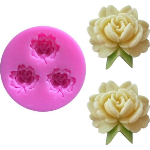 Feiqiong Sweet 3D Flower Pattern Mold Silicone Cookie Chocolate Rose Moulds Handmade Baking Tools Fashion Floral Mold 2019