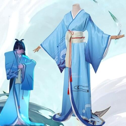 Hot Game Onmyoji SSR Shiranui Diver Ali Kimono Cosplay Costume Uniform Dress Halloween Costumes for Women Free Shipping
