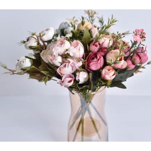 Artificial Rose 33cm Bundle Silk Peony Bouquet Fake Flowers For Home Diy Wedding Party Bridal Bouquets Decoration 2021 Fashion