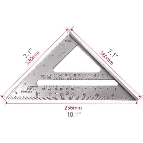 Measuring Gauging Tools 7 '' Carpenters Angle Construction Angle Measuring Angle Stop Angle Triangle Aluminum Angle Protractors