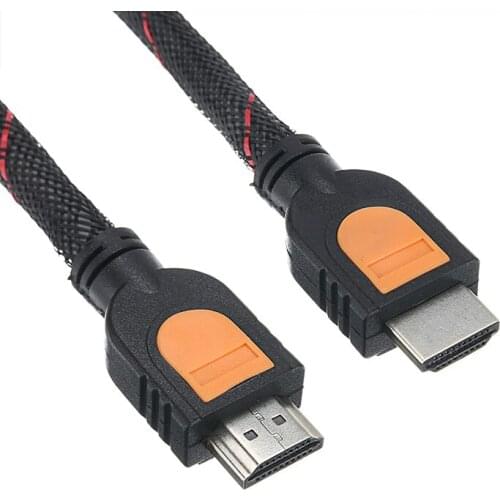 High Speed Full HDTV 3D Short HDMI-compatible 1080P Cable Braided 1.4V For TV XBOX SKY PS4 Converter Connector Adapter Cable
