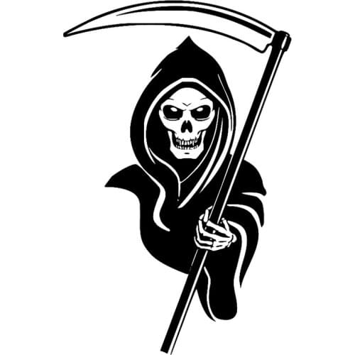 15*9.7cm Handsome And Cool Stickers Grim Reaper Car Sticker decal Motorcycle SUVs Bumper Car Window Laptop Car Stylings