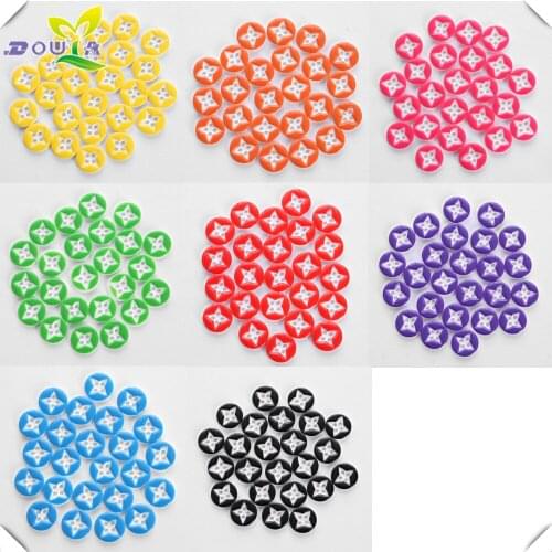 Round cross button fish eye color cartoon button child button kindergarten handmade button 48pcs