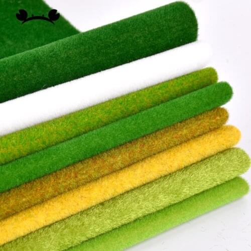 Landscape Grass Mat for Model Train Paper Scenery Layout Lawn Diorama Accessories 25*25cm 35*50cm 35*100cm (no sticker)