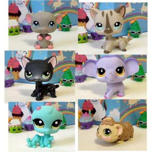 Old Style LPS Littlest Pet Shop Doll Cute Cartoon Animals Model Ornament Anime Mini Pets Action Figure Toy Kids Play House