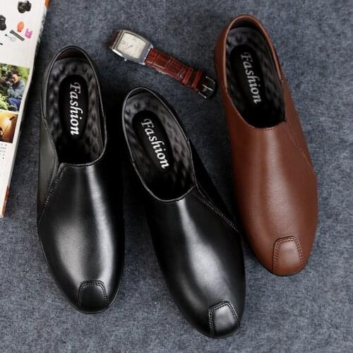 Shoe fashion breathable flat sapato informales mens black men cuero casuales zapatos de shoes man male 2020 masculino causal