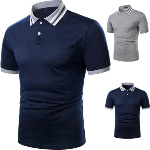Mens Short-Sleeve Shirt Fashion Solid Color Matching Casual Mens Short-Sleeve Shirt