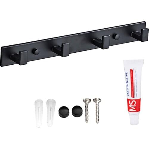 Wall Mounted Hook Hallway Coat Hooks Thickened Bedroom Durable Solid Corridor Punch-free Bathroom Stainless Steel Storage Rack