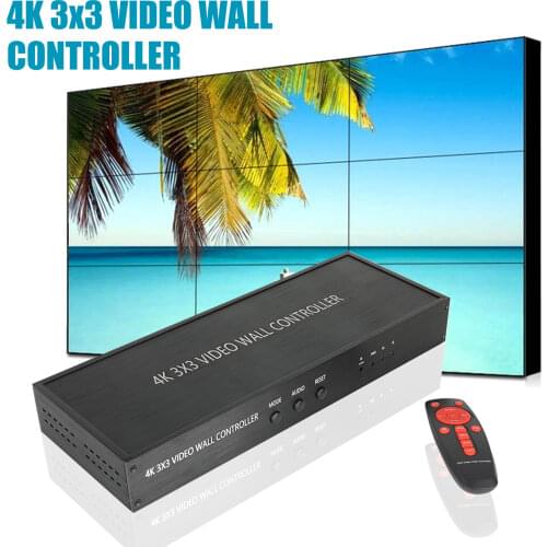 4K 3x3 Video Wall Controller Screen Stitching Processor Splicer 3x2 2x2 3x1 1x3 2x3 4x2 2x4 9 Display Video Controller Converter