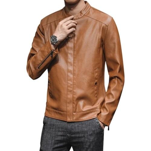 New Autumn Brand Men Motorcycle Biker leather jacket mens jaqueta de couro masculina pu leather jacket Men casual Coat