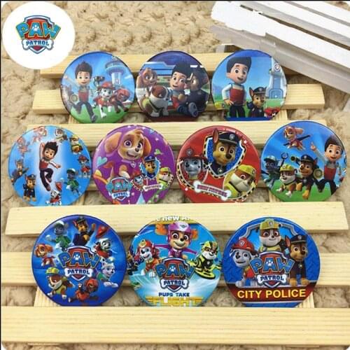 Paw Patrol Birthday Party Decoration Supplies Spin Master Cartoon Small Badges Wrought Iron Badge Tinplate Toys for Children