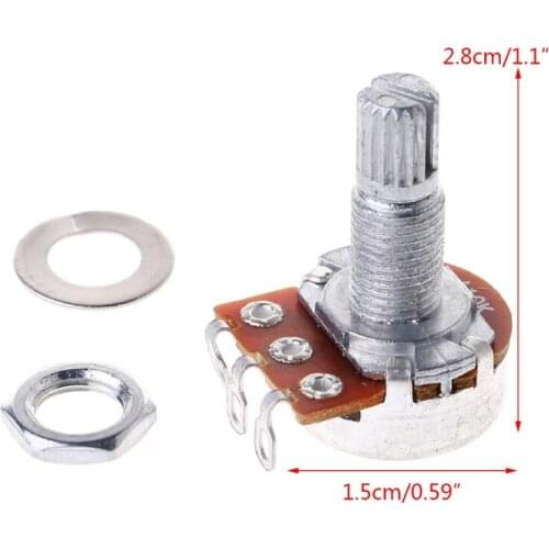 A10K Electric Bass Potentiometer Pot Effect Pedal 18mm Shaft Parts Replacement Guitar Accessories Dropshipping