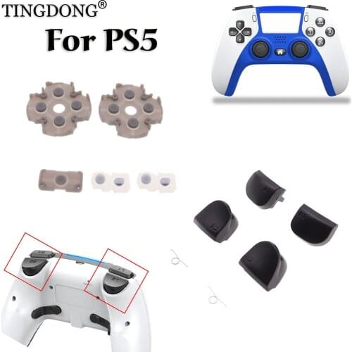 Conductive Rubber Pads For DualSense 5 PS5 Buttons Controller Replacement For PS5 L1 R1 L2 R2 Triggers Repair Kits Accessories