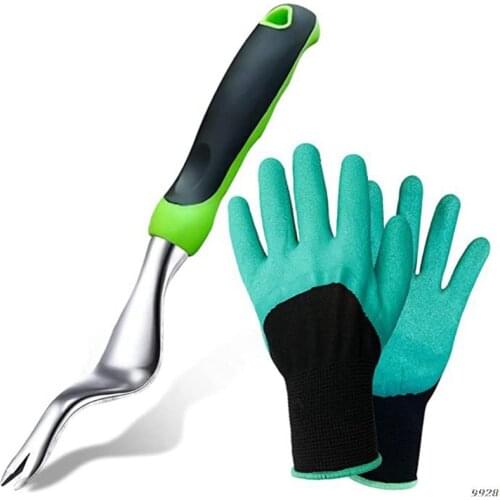 Manual Weeder with Gloves Hand Weeding Tool Suitable for Garden Lawn Planting Weeding Excavator Gardening Gift Lady