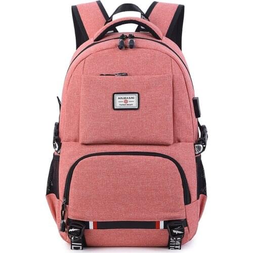 Hot Women Men USB charging laptop backpack for teenage students girls boys school backpack bag Female Backpacks travel bags
