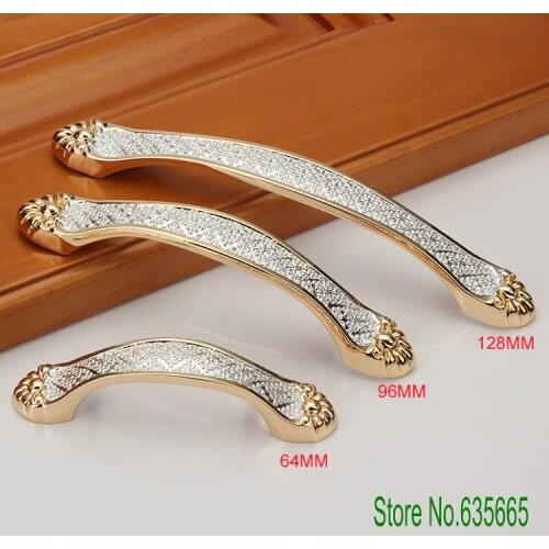 128MM Modern Furniture Handles Hardware Knob Gold Silver Drawer Wardrobe Kitchen Cabinets Cupboard Sliding Door Push Pull Handle