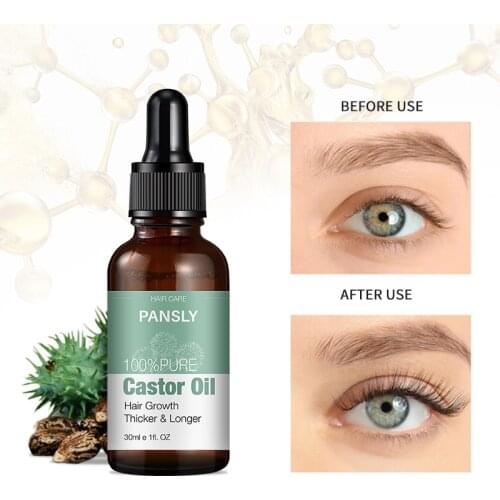 30ml Hair Eyebrow Eyelash Growth Serum Moustache Growth Liquid Castor Seed Oil Mild Nourish Eyelash Growth Essential Oil TSLM2