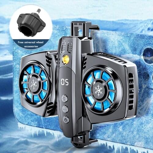 Usb Phone Cooler Semiconductor Dual Cooling Fan Radiator Smartphone Temperature Display Heat Sink Cell Phone Gamer Coolers