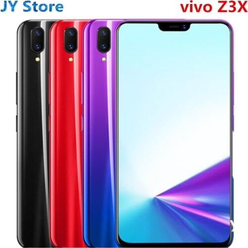 Original New vivo Z3x SmartPhone Full Screen 4GB RAM 64GB ROM Android 9.0 SDM660AIE 6.26" FingerPrint ID Octa Core Mobile phone
