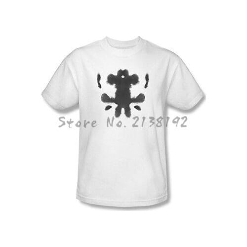 Watchmen Movie Rorschach Face Licensed Tee Shirt Adult S-3XL euro size cotton teeshirts