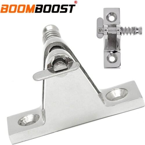 1 Pcs Hardware Silver Removable Bolt/Pin Fit For Boat Marine Stainless Steel 90 Degree With Quick Release Top Deck Hinge